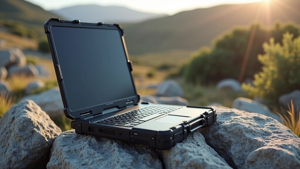 Rugged military-grade laptop designed for secure professional use in demanding environments
